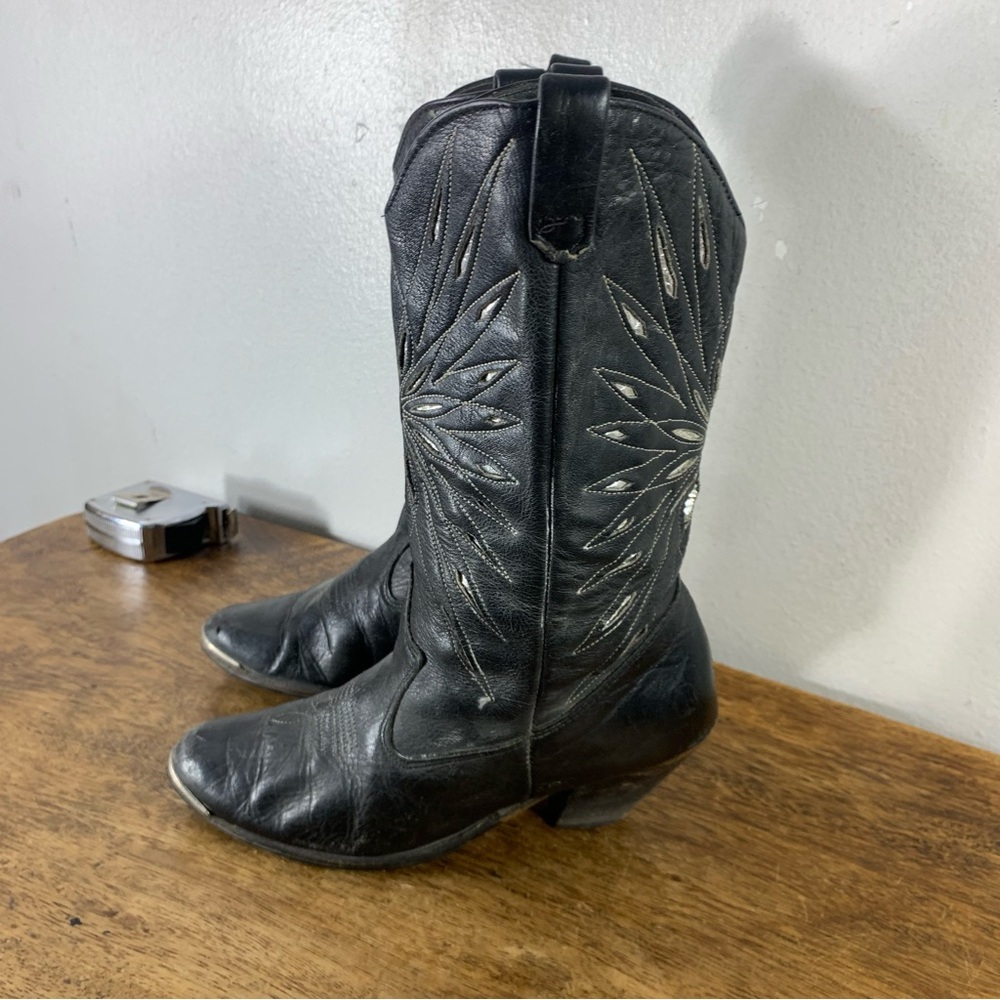 Vintage cowboy leather boots